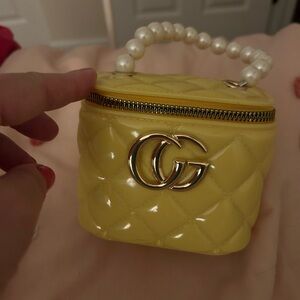 Yellow Quilted Designer Mini Bag